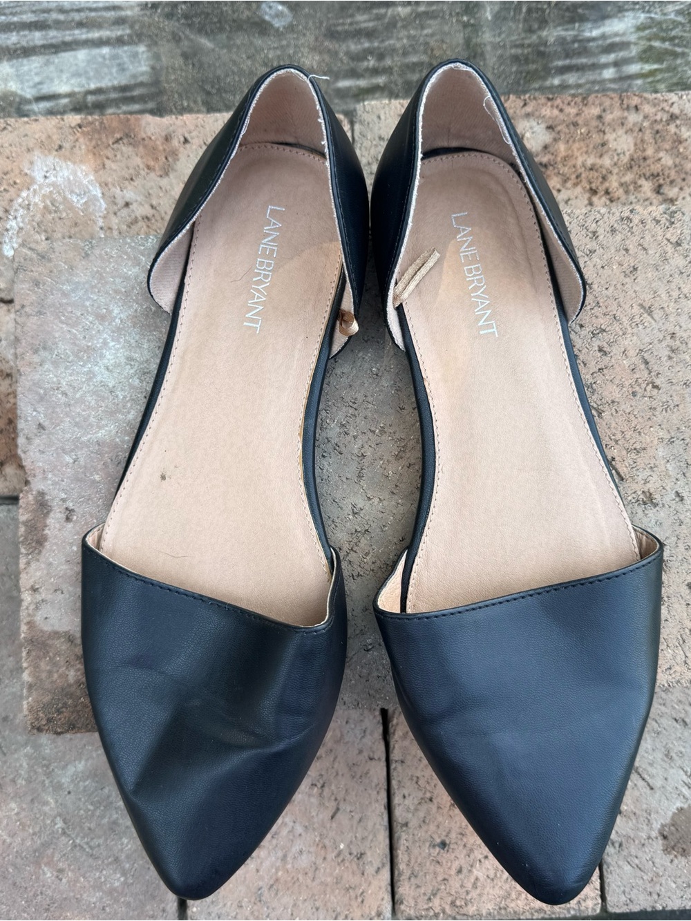 Lane Bryant Black Pointed Toe Mule Slides Shoes Women’s Size 10